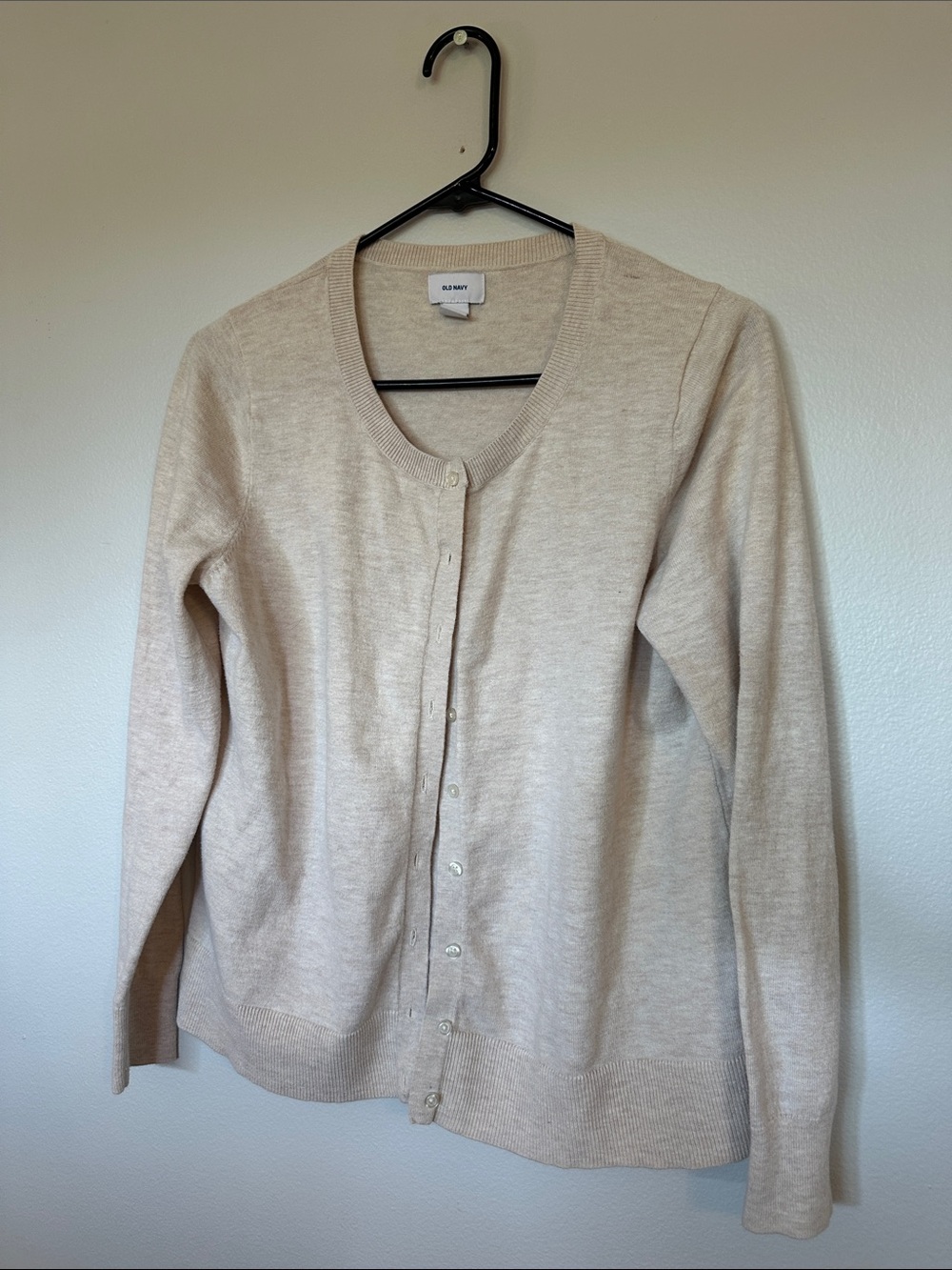 Old Navy Cream Button-Up Women's Cardigan